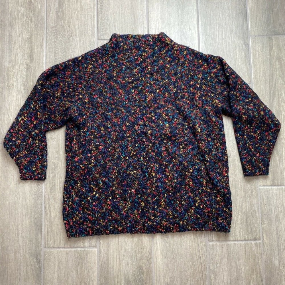 Jacque & KoKo Vintage 18 / 20 Womens Oversized Multicolor Mohair Acrylic Sweater